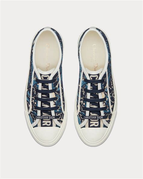 indigo blue dior palms embroidered cotton|Walk'n'Dior Sneaker Indigo Blue Dior Palms Embroidered Cotton.